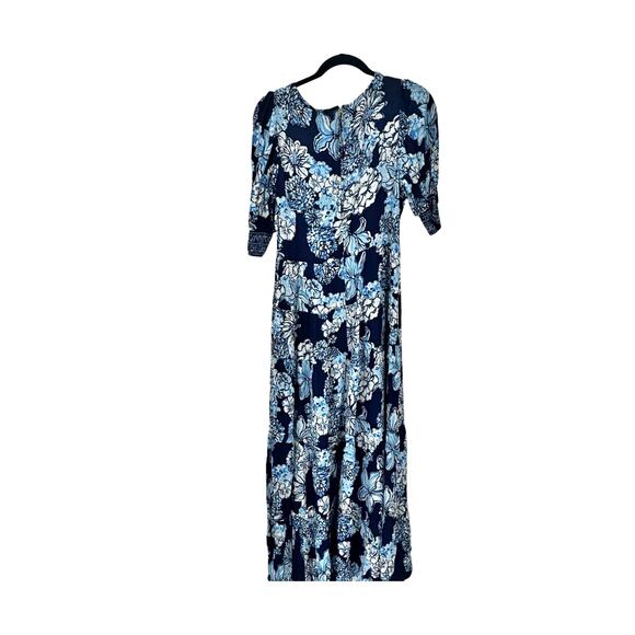 Lilly Pulitzer Ameilia Low Tide Bouquet Engineered Woven Dress Navy Size 4 NWT - Picture 8 of 13